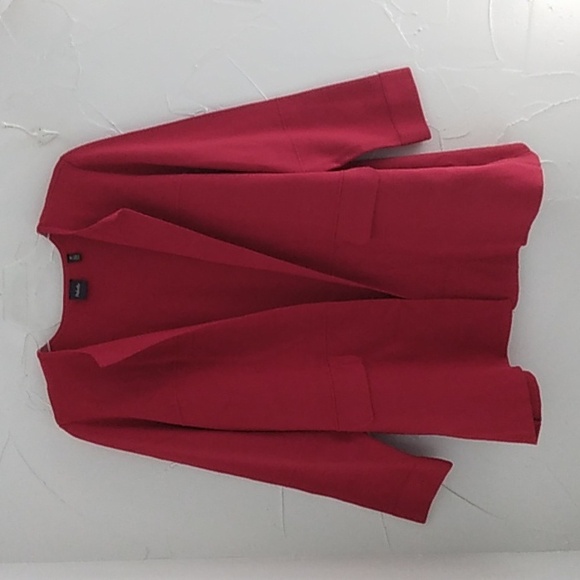 Rafaella Sweaters - Rafaella Women's 3X Deep Red Open Front Knit Sweater Cardigan Tight Kni…